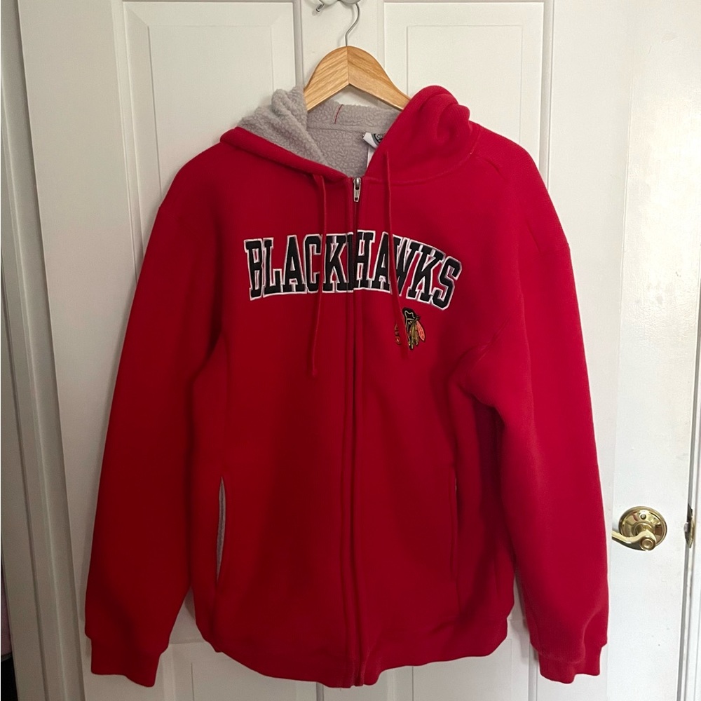 Blackhawks Official NHL Thick Zip Up Men’s Size M